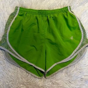 Green varsity cheer shorts